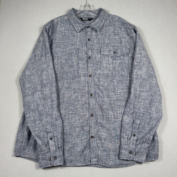 Outdoor Research Other - Outdoor Research Ironhorse Shirt Mens XXL Blue Hemp Cotton Button Down 279952